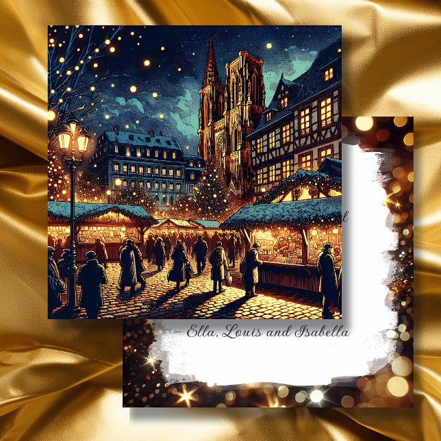 Cartes Pour Fêtes Annuelles Strasbourg, France | Noël personnalisé (Créateur téléchargé)