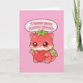 Cartes Pour Fêtes Annuelles Strawberry Valentine 