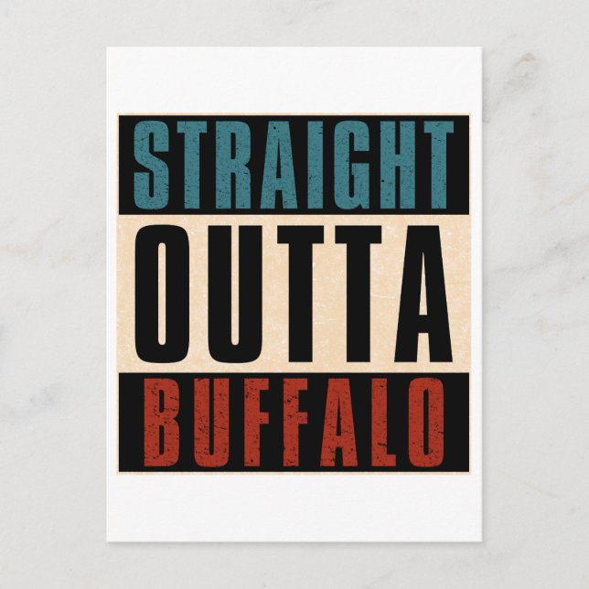 Cartes Pour Fêtes Annuelles Stright Outta Buffalo New York NY (Devant)