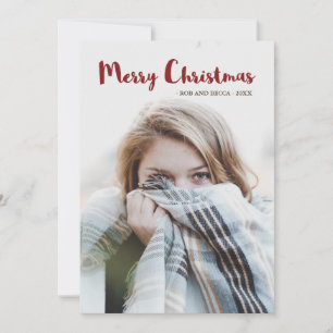 Cartes Pour Fêtes Annuelles Stripes de verre rustique et Noël photo