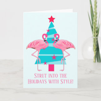 Cartes Pour Fêtes Annuelles Strut Into the Holidays with Style Flamingos