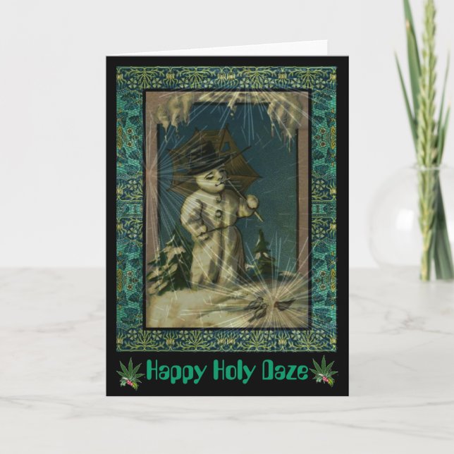 Cartes Pour Fêtes Annuelles Stupéfaction sainte heureuse (Devant)