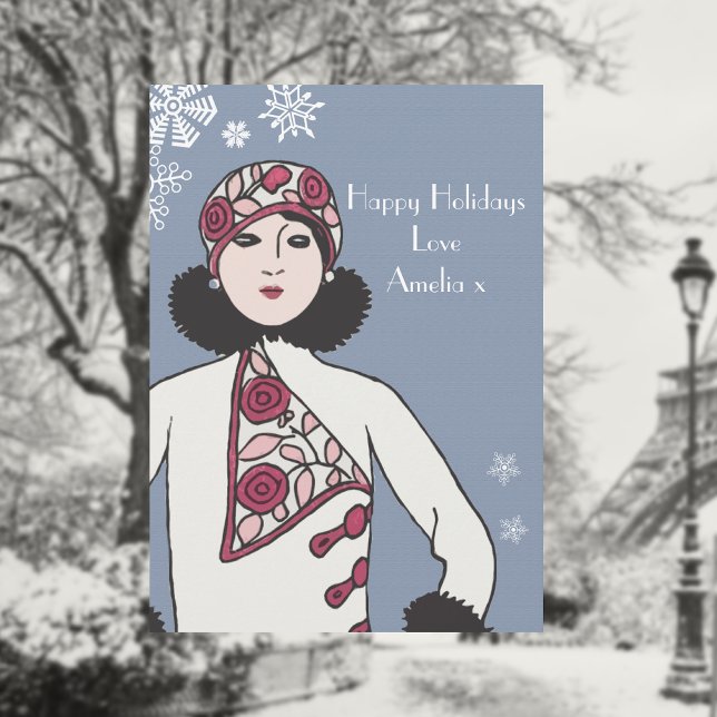 Cartes Pour Fêtes Annuelles Style Art déco personnalisé Noël (Créateur téléchargé)