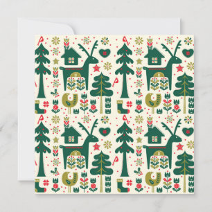 Cartes Pour Fêtes Annuelles Style danois Noël