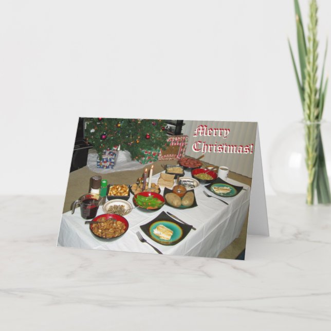 Cartes Pour Fêtes Annuelles Style de Lithuanien de réveillon de Noël (Devant)