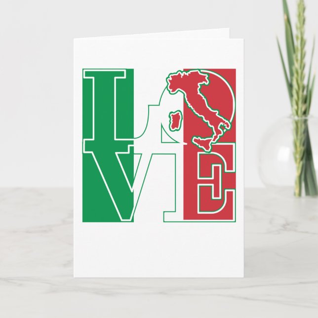 Cartes Pour Fêtes Annuelles Style d'Italien d'AMOUR (Devant)
