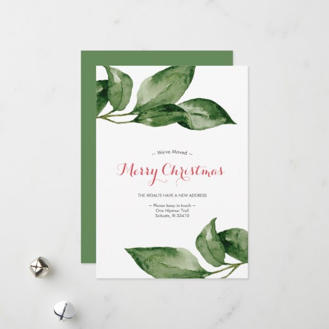 Cartes Pour Fêtes Annuelles Style Farmhouse moderne Nous avons déménagé (Devant/Arrière en situation)