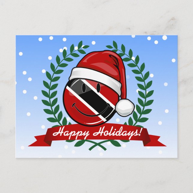 Cartes Pour Fêtes Annuelles Style gai de Noël de drapeau du Trinidad (Devant)