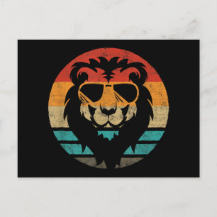 Cartes Pour Fêtes Annuelles Style Lion Retro Vintage