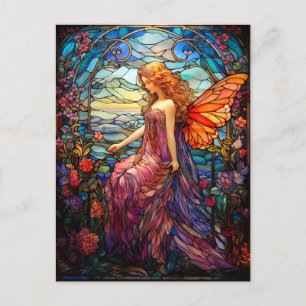 Cartes Pour Fêtes Annuelles Style Tiffany Vitrail Verre magique Fée