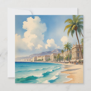 Cartes Pour Fêtes Annuelles Style vintage Côte d'Azur Voyage en France