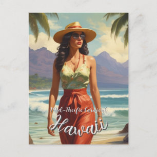 Cartes Pour Fêtes Annuelles Style vintage Hawaiian Travel Honolulu Mid-Pacific