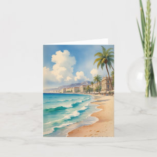 Cartes Pour Fêtes Annuelles Style vintage Monte Carlo Beach Travel