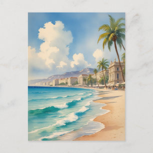 Cartes Pour Fêtes Annuelles Style vintage Monte Carlo Beach Travel