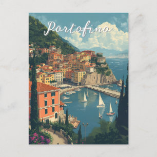 Cartes Pour Fêtes Annuelles Style Vintage Portofino Gênes Italie