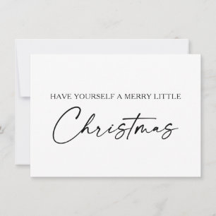Cartes Pour Fêtes Annuelles Stylo Calligraphie encre Script minimaliste Noël