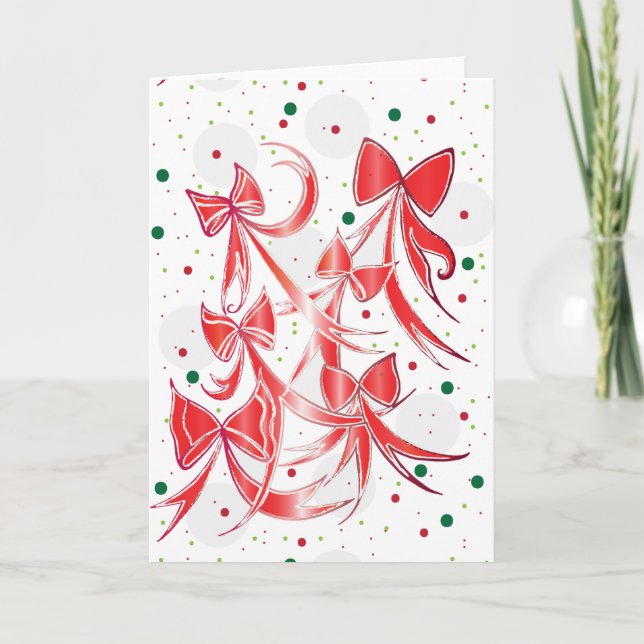 Cartes Pour Fêtes Annuelles Sucre de canne de Noël Whimsical arcs motif (Devant)