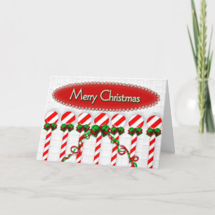 CARTES POUR FÊTES ANNUELLES SUCRE DE CANNE DOUCE NOËL SATISFAIT