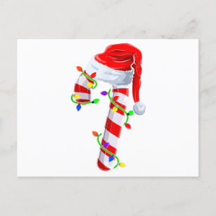 Cartes Pour Fêtes Annuelles Sucre de canne Éclairage de Noël Famille Correspon