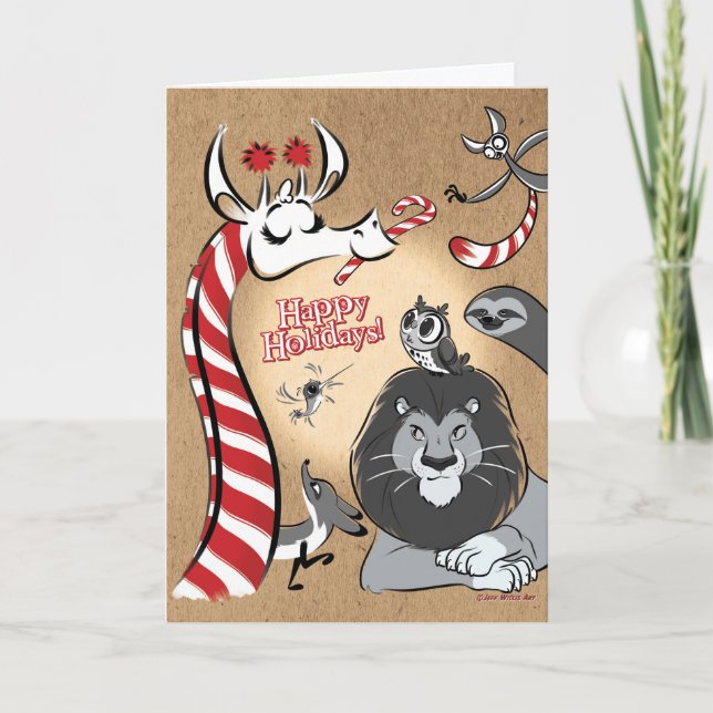 Cartes Pour Fêtes Annuelles SUCRE DE CANNE GIRAFFE & AMIS (brillant) Jeff Will (Devant)