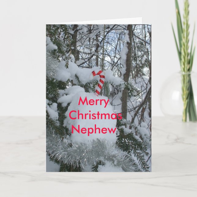 Cartes Pour Fêtes Annuelles Sucre de canne-Joyeux Noël Nephew (Devant)