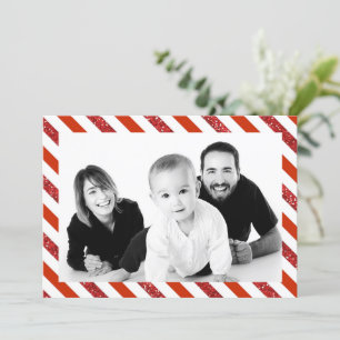 Cartes Pour Fêtes Annuelles Sucre de canne Stripes Photo