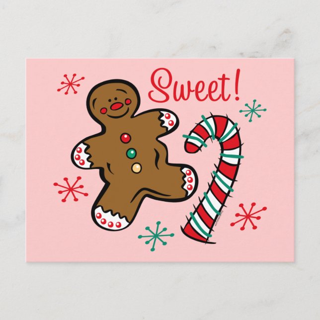 Cartes Pour Fêtes Annuelles Sucre de Noël (Devant)
