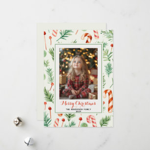Cartes Pour Fêtes Annuelles Sucres de canne doux et mignons Photo de Noël