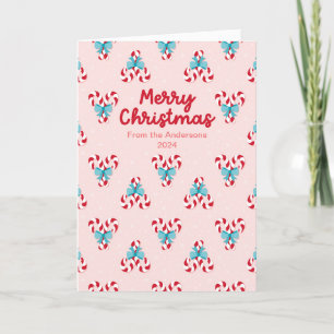 Cartes Pour Fêtes Annuelles Sucres de canne doux et vaches Noël