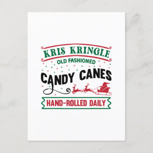 Cartes Pour Fêtes Annuelles Sucres de canne Kris Kringle