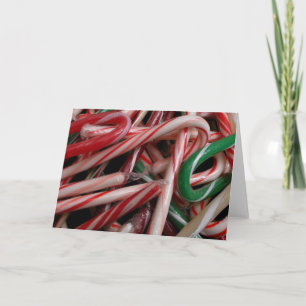 Cartes Pour Fêtes Annuelles Sucres de canne Noël Vacances Blanc Vert et Rouge