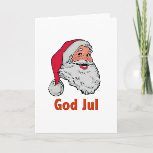 Cartes Pour Fêtes Annuelles Suédois/Norvégien Père Noël
