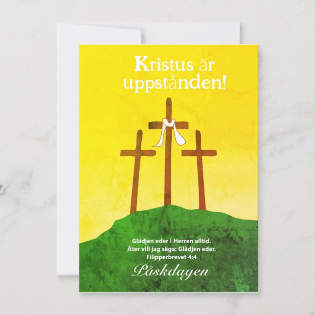 Cartes Pour Fêtes Annuelles Suédois Pâques Religieux chrétien (Devant)
