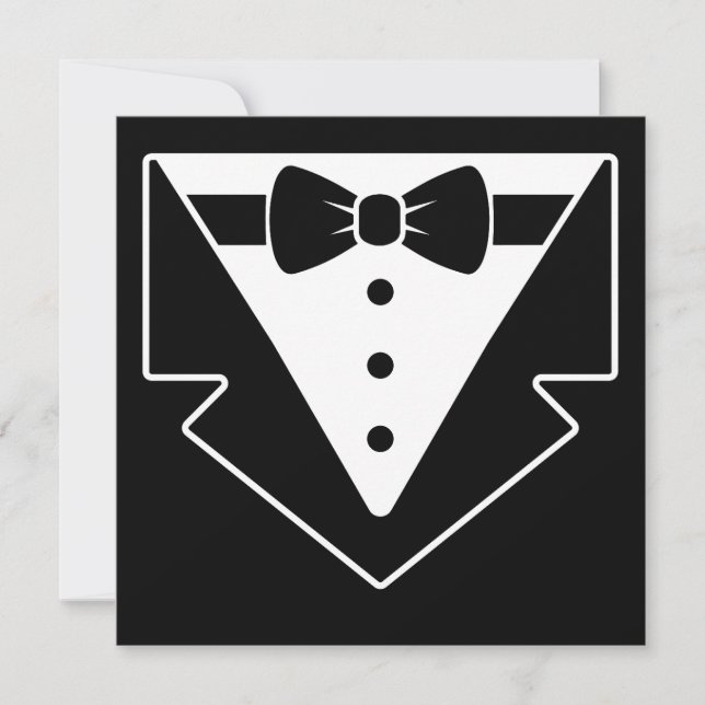 Cartes Pour Fêtes Annuelles Suited Up & Stylish – Tuxedo-Themed Card (Devant)