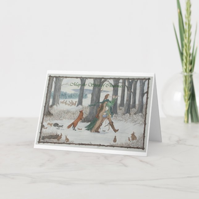 Cartes Pour Fêtes Annuelles "Suivez-moi"" (Devant)