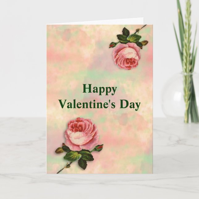 Cartes Pour Fêtes Annuelles Summer Roses Valentine's Day (Devant)