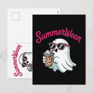 Cartes Pour Fêtes Annuelles Summerween Ghost Vibes 2026 : Fantomatique rencont