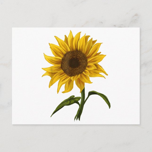 Cartes Pour Fêtes Annuelles Sunflower Sunshine Floral Aquarelle Fleur (Devant)