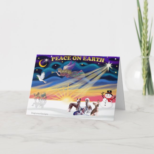 Cartes Pour Fêtes Annuelles Sunrise de Noël - Crêtes chinoises (quatre) (Devant)