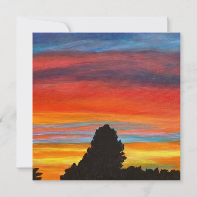 Cartes Pour Fêtes Annuelles sunset (Devant)
