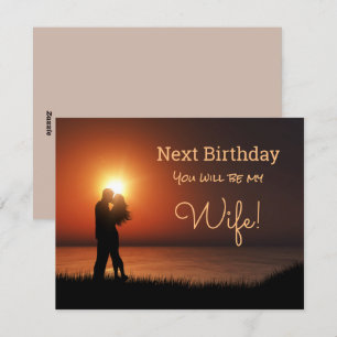 Cartes Pour Fêtes Annuelles Sunset Kiss Joyeux anniversaire future femme