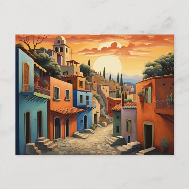 Cartes Pour Fêtes Annuelles Sunset Mexico (Devant)
