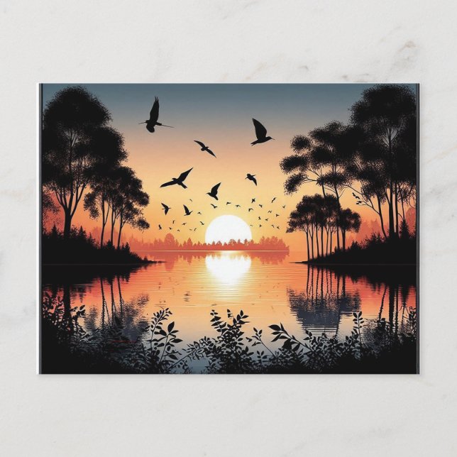 Cartes Pour Fêtes Annuelles Sunset Serenity  (Devant)