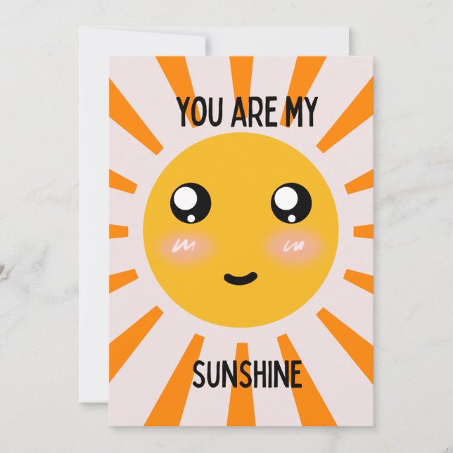 Cartes Pour Fêtes Annuelles Sunshine Valentine (Devant)