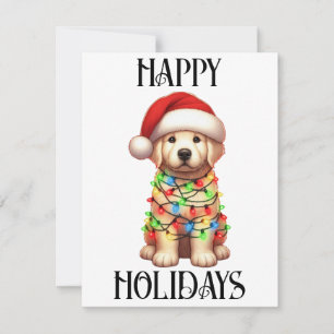 Cartes Pour Fêtes Annuelles Super Christmas Golden Retriever