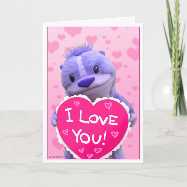 Cartes Pour Fêtes Annuelles Super Cute Chipmunk Valentine (Devant)