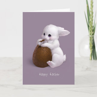 Cartes Pour Fêtes Annuelles Super doux lapin de Pâques
