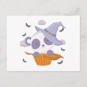 Cartes Pour Fêtes Annuelles Super mignonne Casquette de sorcières Panda et cha