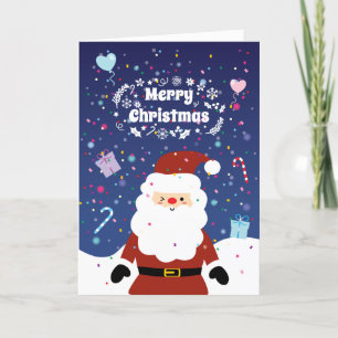 Cartes Pour Fêtes Annuelles Super mignonne Noël du Père Noël Joyeux Noël
