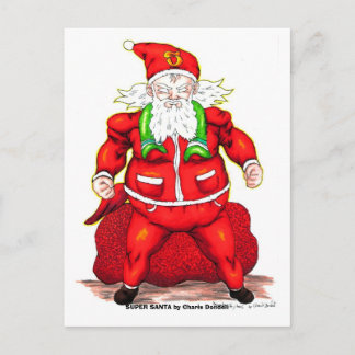 Cartes Pour Fêtes Annuelles SUPER PÈRE NOËL par Charis Dondeli
